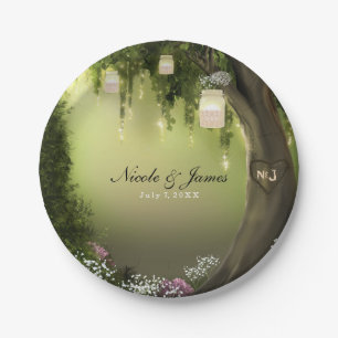 Oak Tree Enchanted Forest Garden Wedding Plates