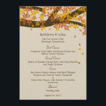 Oak Tree Fall Wedding Menu Card<br><div class="desc">Featuring a beautiful oak tree symbolising your strong and everlasting love,  this Oak Tree wedding collection will charm your friends and family and get them ready to celebrate your romantic celebration. Matching components available at berryberrysweet.com  

Matching invitation:  



 

 Matching RSVP card:   





Matching thank you card:  



com</div>