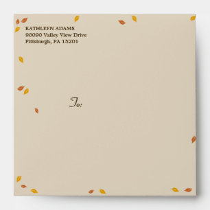 Oak Tree Fall Wedding - Square Envelope