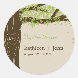 Oak Tree Favour Sticker