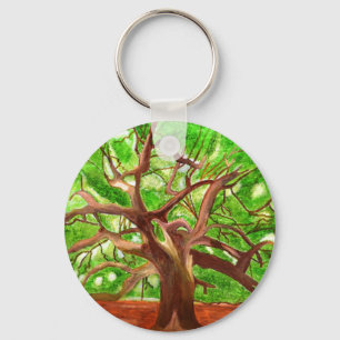 Oak Tree Key Ring