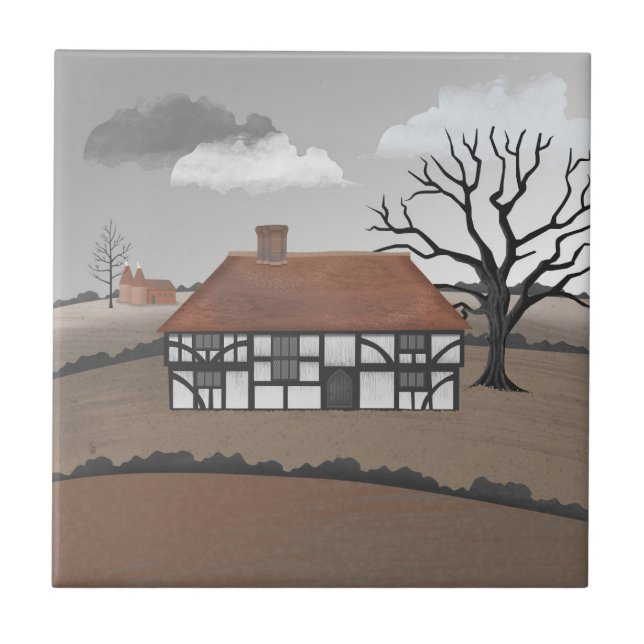 Oak Tree Manor Ceramic Tile (Front)