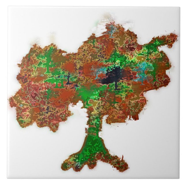 Oak Tree Noproblem Ceramic Tile (Front)