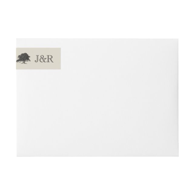 Oak Tree Plantation Gold Wedding Wrap Around Label (Front)