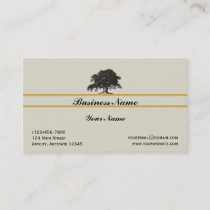 Oak Tree Plantation in Gold Business Card