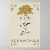 Oak Tree Plantation in Gold Glitter Rehearsal