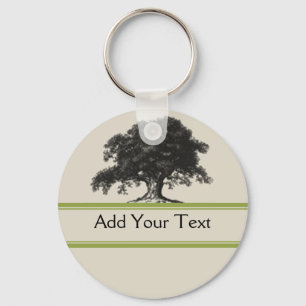Oak Tree Plantation in Green Key Ring