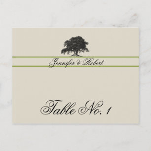 Oak Tree Plantation in Green Table Number Postcard