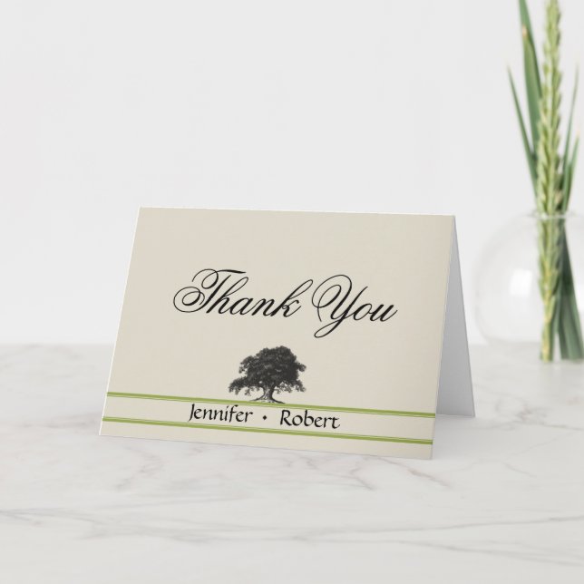 Oak Tree Plantation in Green Thank You (Front)