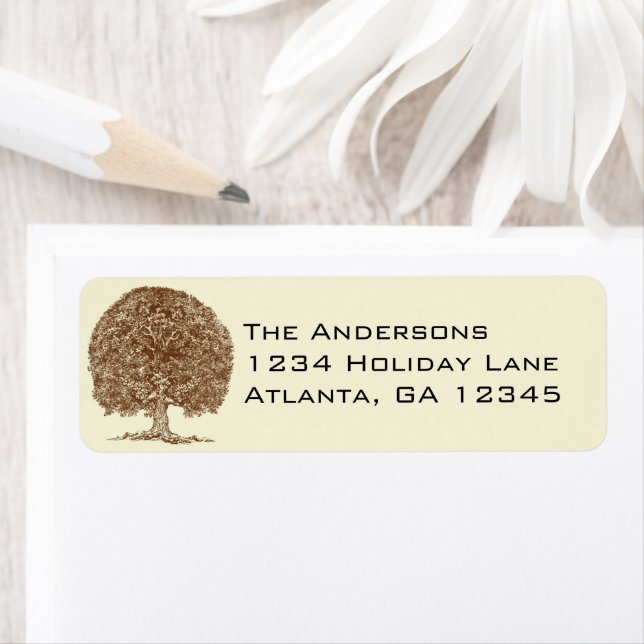 Oak Tree Return Address Label (Insitu)