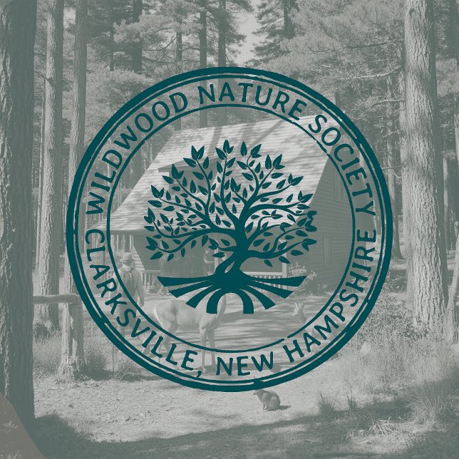 Oak Tree Rustic Border Address Nature and Business Rubber Stamp (Creator Uploaded)