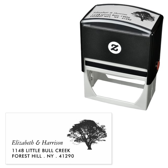 Oak Tree, Rustic & Minimalistic Self-inking Stamp (In Situ)