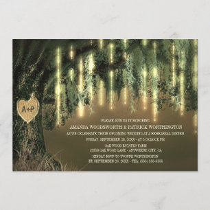 Oak Tree Spanish Moss Rehearsal Dinner Invitations