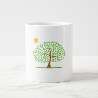 oak tree sun scribbled ecology design.png large coffee mug