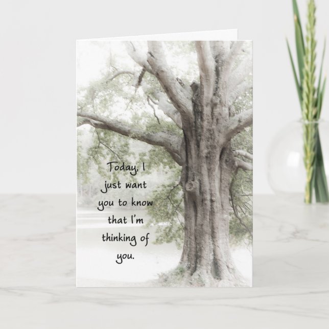 Oak Tree Thinking of You Card (Front)