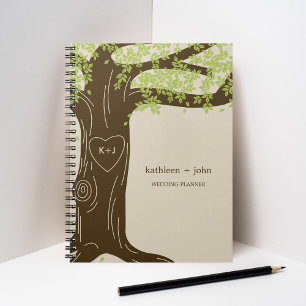 Oak Tree Wedding Planner Notebook - Green