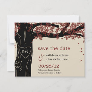 Oak Tree Wedding Save The Date Card
