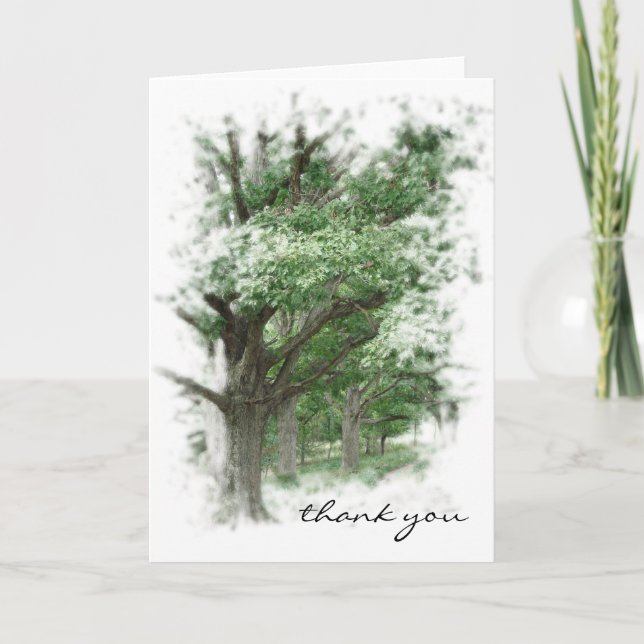 Oak Trees Thank You Card (Front)
