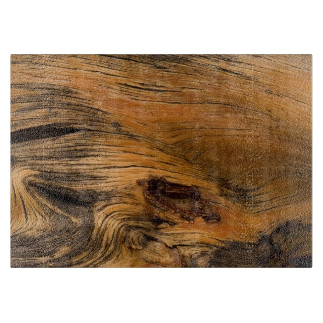 Oak Wood Decorative Glass Cutting Board (Front)