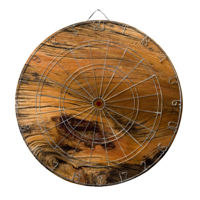 Oak Wood Metal Dartboard (Front)
