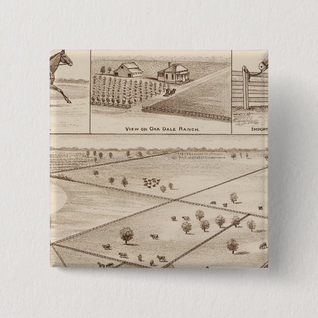 Oakdale Ranch 15 Cm Square Badge (Front)