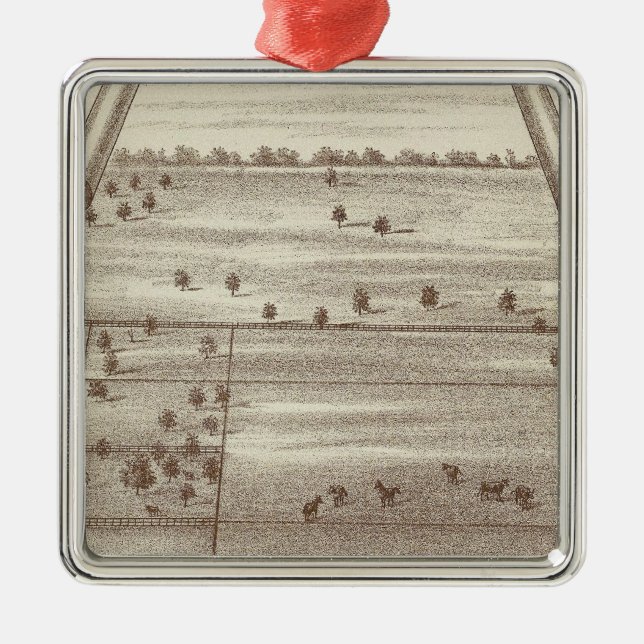 Oakdale Ranch Metal Tree Decoration (Front)