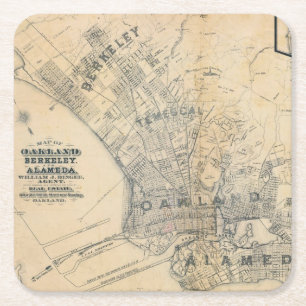 Oakland, Berkeley, Alameda Square Paper Coaster