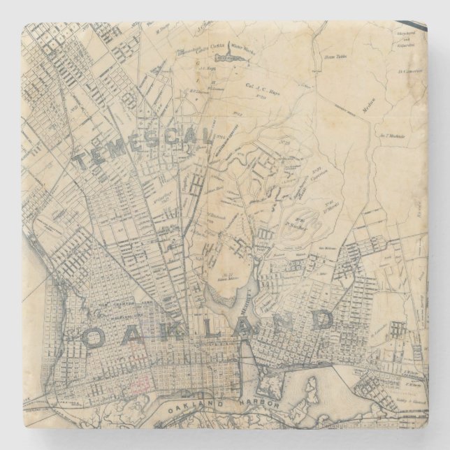 Oakland, Berkeley, Alameda Stone Coaster (Front)