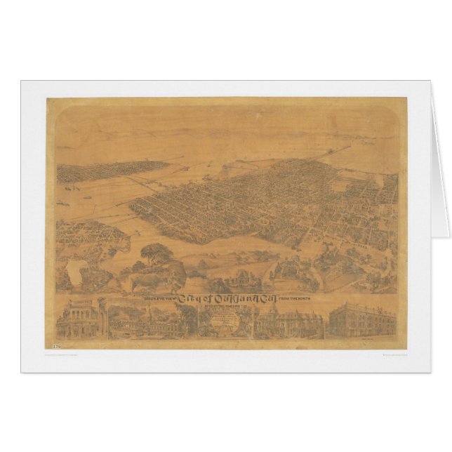 Oakland, CA. Panoramic Map 1881 (1231A) (Front Horizontal)