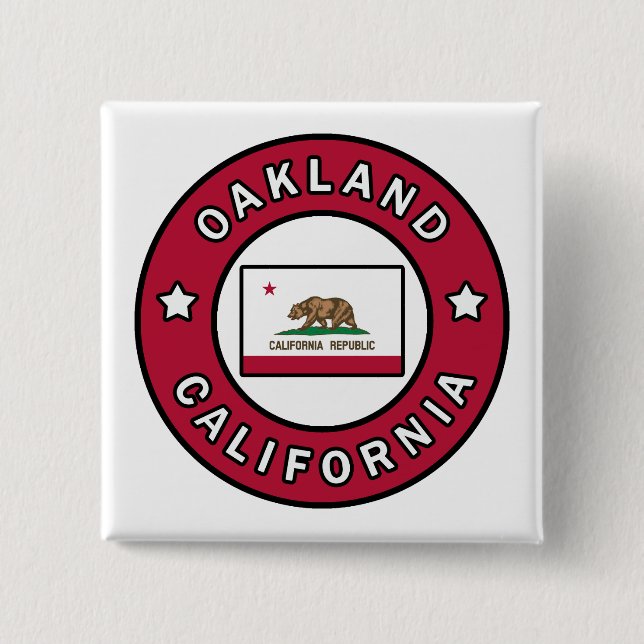 Oakland California 15 Cm Square Badge (Front)