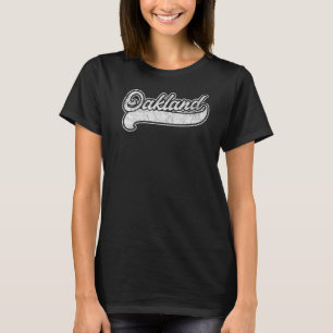 Oakland California CA Retro Baseball Style Vintage T-Shirt