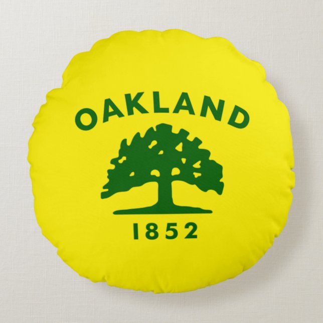 Oakland (California) City flag  Round Cushion (Front)
