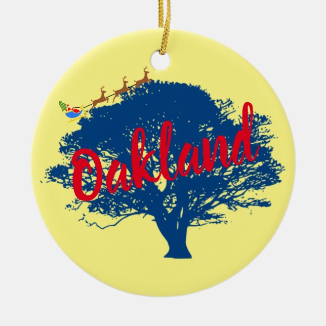 Oakland California Custom Christmas Ornament (Front)