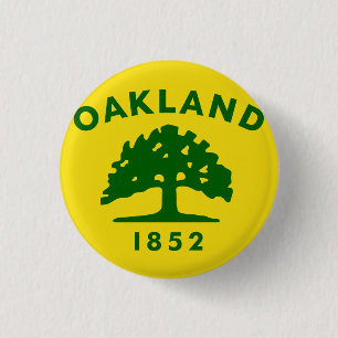 Oakland, California Flag 3 Cm Round Badge
