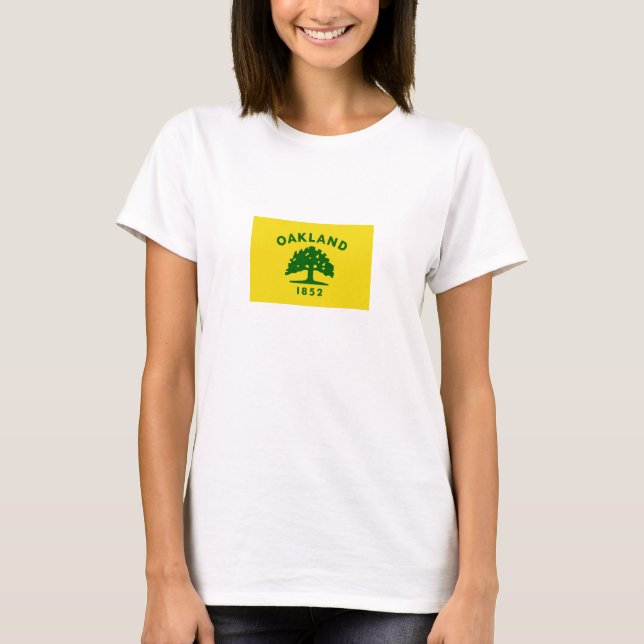 Oakland, California Flag T-Shirt (Front)