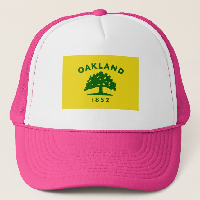 Oakland, California Flag Trucker Hat (Front)