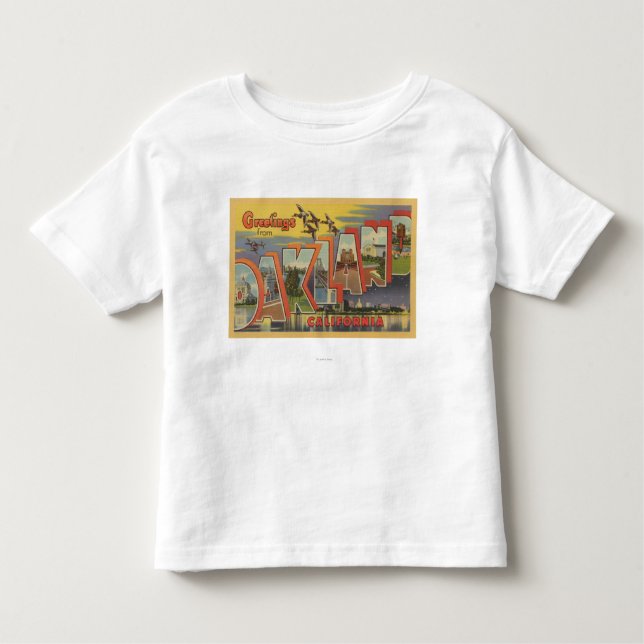 Oakland, California - Large Letter Scenes Toddler T-Shirt (Front)