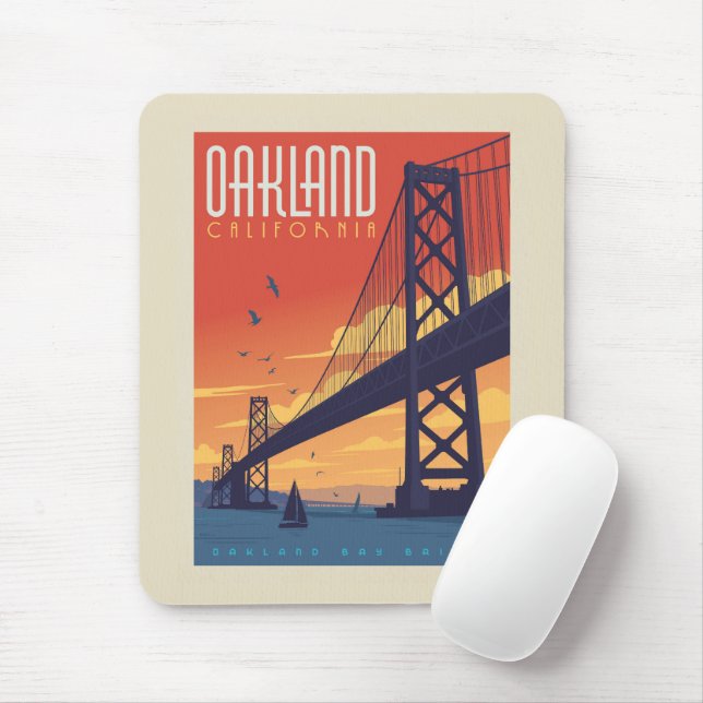 Oakland, California Mouse Pad (With Mouse)
