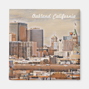 Oakland, California Skyline Fine Art Magnet