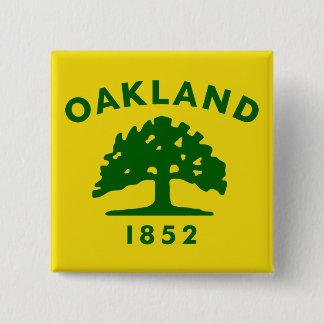 Oakland, California, United States flag 15 Cm Square Badge