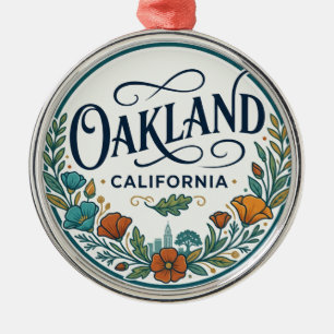 Oakland, California USA Metal Ornament