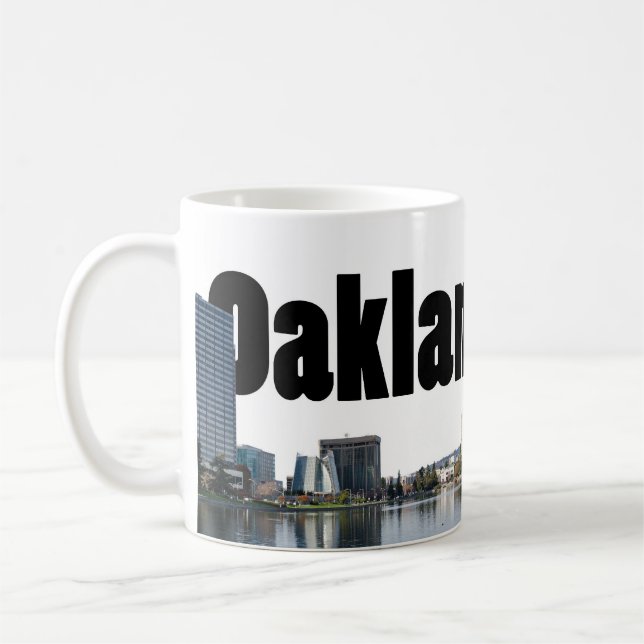 Oakland California with Oakland in the Sky Coffee Mug (Left)