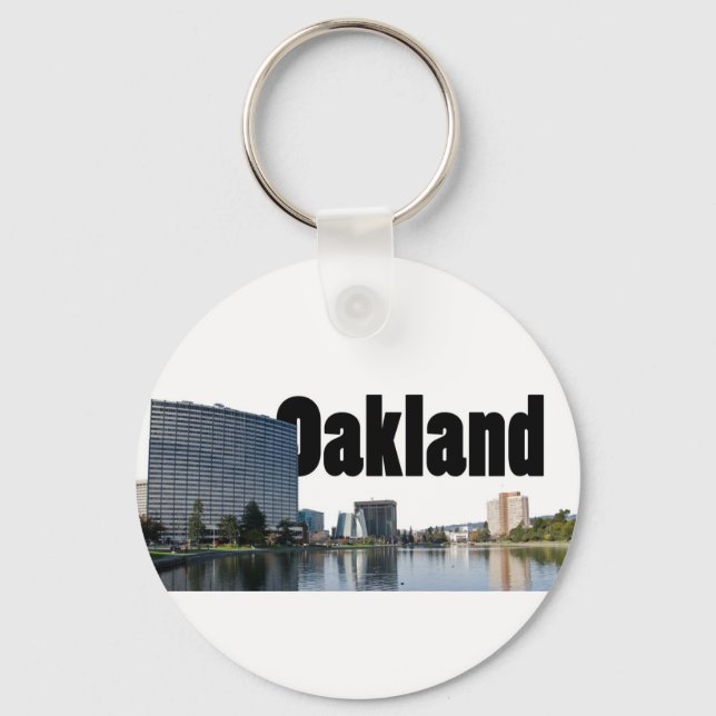 Oakland California with Oakland in the Sky Key Ring (Front)