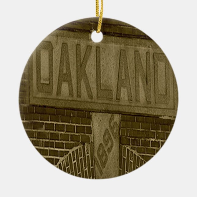 Oakland Cemetery, Oakland Cemetery Atlanta,Oakland Ceramic Ornament (Front)