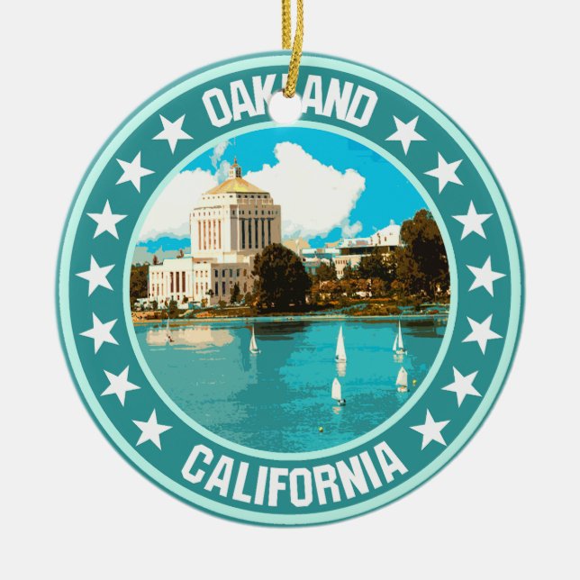 Oakland                                            ceramic ornament (Front)
