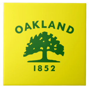 Oakland city flag ceramic tile