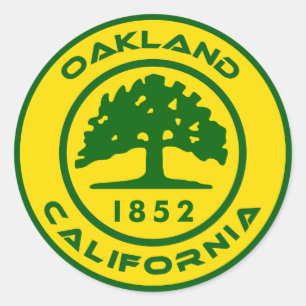 Oakland, Clalifornia 1852 Classic Round Sticker