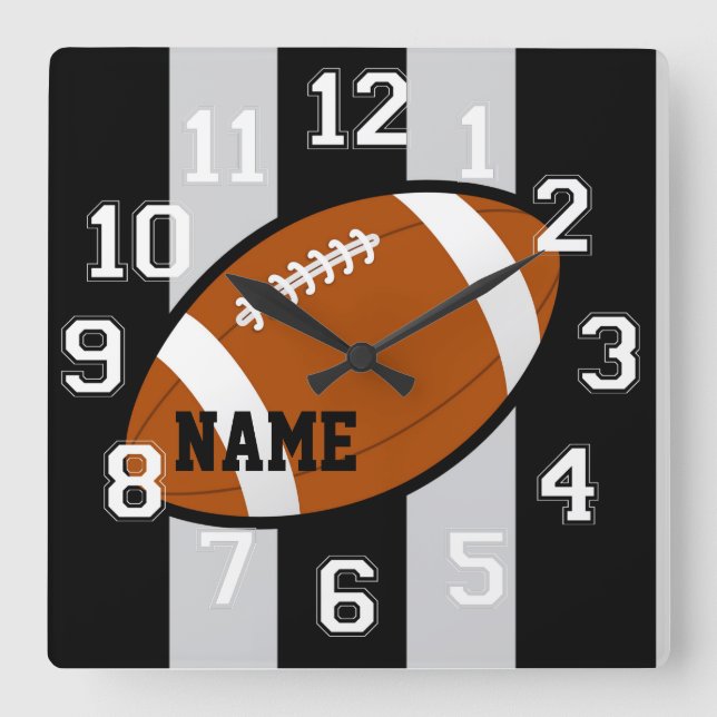 Oakland Colours Football Wall Clock (Front)
