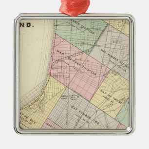 Oakland index map metal ornament