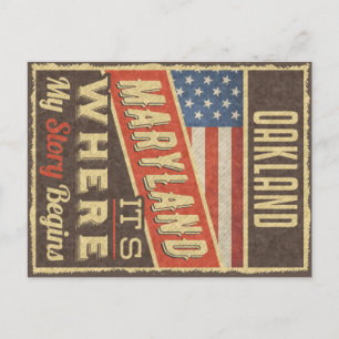 Oakland Maryland Postcard
